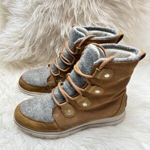 Sorel Gray and Tan Winter Boots